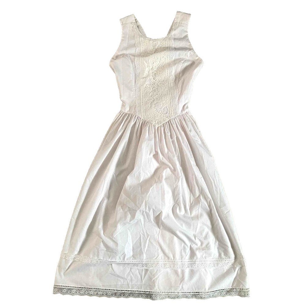Vintage 1960s Gunne Sax lace Dress‎ Size 9 Wedding Cottagecore fitted fairy